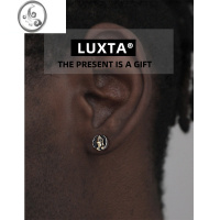 JiMis925银银耳钉祈祷的手 复古做旧风 嘻哈耳饰男女欧美潮礼物 ins