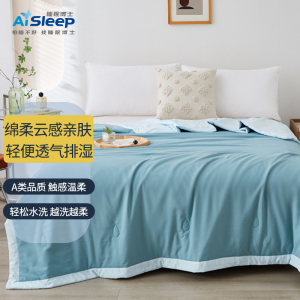 睡眠博士夏季抗菌空调被 亲肤棉柔夏被 A类 吸湿透气双人床纤维被