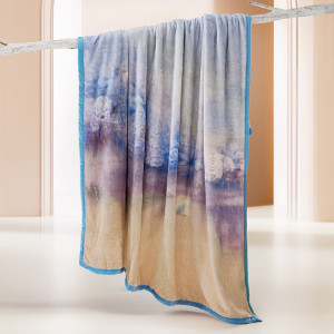 水星家纺浅韵素影可水洗云朵柔绒毯180cm×200cm 型号 182459