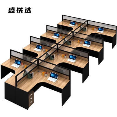 盛铁达 干字型8人办公位2400*5600*1100mm STD-XTGW16 套