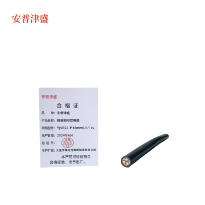安普津盛 铠装铜芯软电缆YJVR22 3*16mm 0.6/1kv 米
