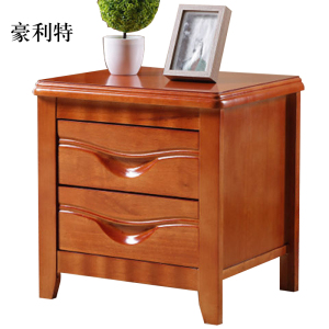 豪利特床头柜简约现代卧室床边储物柜升级款海棠色50*41*50cm