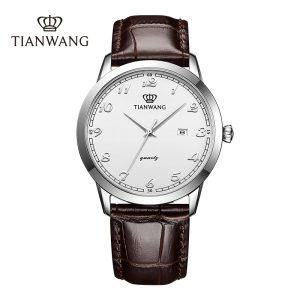 天王表(TIANWANG)手表 石英表皮带时尚休闲情侣表大气时尚男表简约休闲女士手表 3886