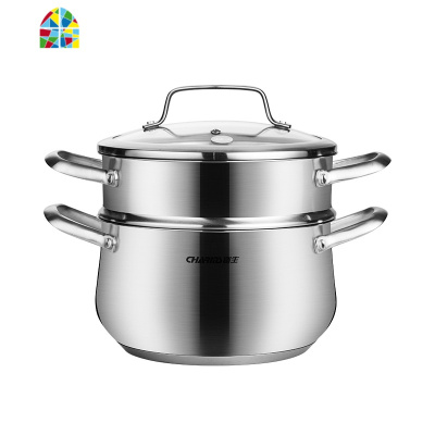 2人加厚小蒸锅304不锈钢1二多3三层蒸笼20cm家用24大容量汤锅 FENGHOU 20cm1汤3屉