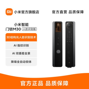 小米智能门锁M30 人脸识别版 全自动人脸指纹密码大屏密码锁