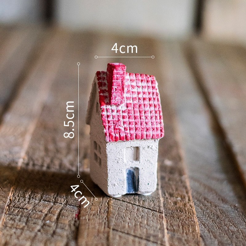 家柏饰(CORATED)圣岛小屋小房子水泥花器多肉花盆艺术摆件杂货花园阳台种植 小屋摆件C 大