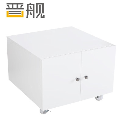 晋舰打印机矮柜办公室铁皮文件储物活动柜资料收纳柜子 0.5mm白450高