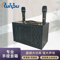 润普Runpu会议扩声手提音箱卡拉OK户外直播带无线话筒便携式会议音箱RP-EX10