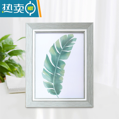 敬平欧式相框横竖两用5寸6寸7寸8寸10寸A4寸12寸桌面摆件广告摆台挂墙 2520系列淡绿色 10寸(可放:20.3*