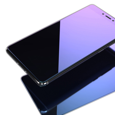 [送手机壳]轻万适用红米6抗蓝光钢化膜防指纹高清前膜防摔玻璃手机贴膜防紫光保护膜小米红米