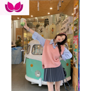 七斓 粉色女2023春季新款宽松韩版套