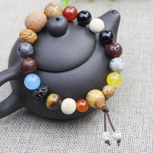 厂家直销十八籽手串多宝菩提18子佛珠念珠情侣手链民族风礼品送女朋友老婆情人节七夕生日礼物