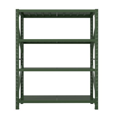 鑫升顺消防铁锹镐农具摆放架安保装备器材存放架绿色货架1.5米货架重型-主架