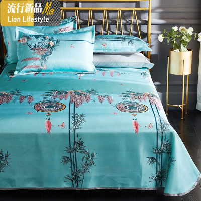 夏季冰丝席凉席三件套1.8m床空调软席可水洗床单式1.5m床夏天席子 三维工匠凉席/凉枕