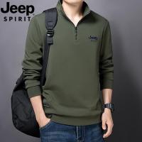 JEEP SPIRIT卫衣男士秋季宽松立领半拉链休闲套头上衣1802