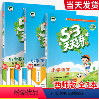 3本:语文(人教)+数学(西师)+英语(人教3起点) 三年级上 [正版]53天天练西师版数学语文英语人教一二年级三年级四