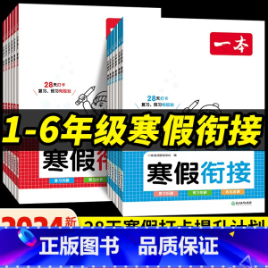 数学 小学一年级 [正版]2024版一本寒假衔接作业语文数学一年级二年级三四五六年级寒假作业人教版阅读口算字帖寒假提升学