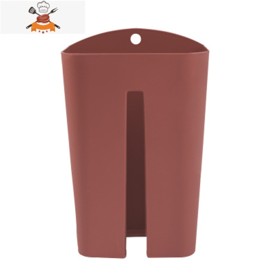 垃圾袋收纳器放塑料袋收纳盒壁挂式装厨房方便袋子抽取整理盒 敬平 砖红色厨房收纳盒