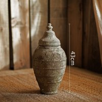 美帮汇碧海钩沉将罐手工艺术红土陶古罐花瓶花器装饰器皿摆件做旧 碧海钩沉将罐(小)