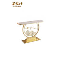 昇恒轩 玄关柜 140*30*80cm 金架子雪山白