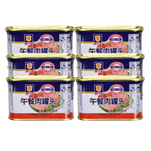 上海梅林 午餐肉罐头 (不含鸡肉) 198g*6 罐装 方便面螺蛳粉火锅搭档(新老包装随机发货) 原味 198g