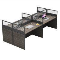 迅众 工位桌屏风 卡位卡座 办公桌 四人位不含柜椅122*245*110cm 单位 : 套 质保 : 1个月