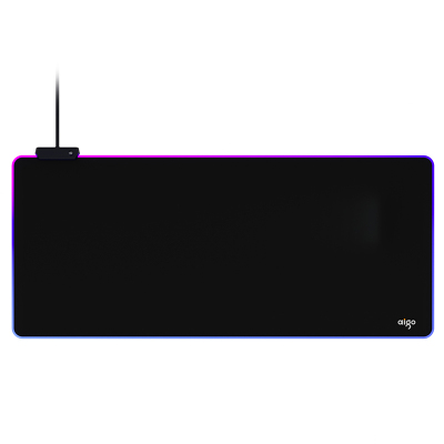 爱国者(AIGO)魔毯G003电竞RGB鼠标垫游戏发光鼠标垫稳定耐磨炫彩光效按键切换黑色橡胶鼠标垫