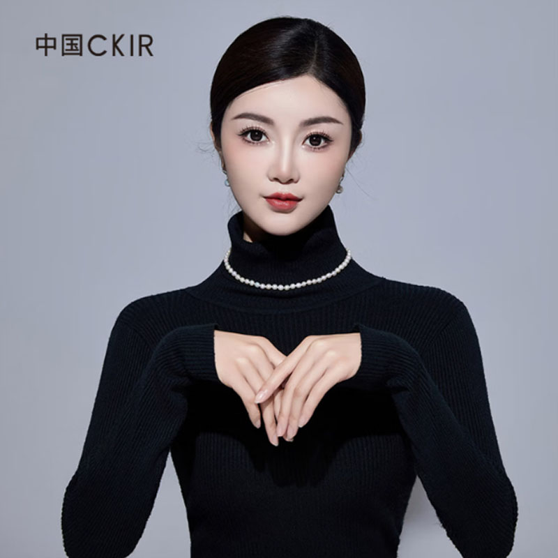 Cmierf Kuect(中国CKIR)奶黄色天然珍珠项链925银CKIR-Z92519