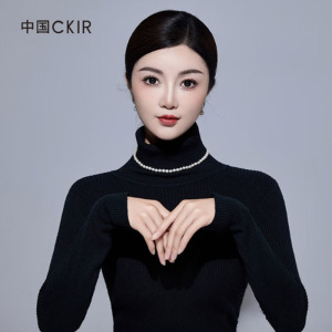 Cmierf Kuect(中国CKIR)奶黄色天然珍珠项链925银CKIR-Z92519