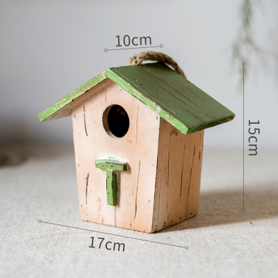 家柏饰(CORATED)木头鸟窝 鸟屋 鸟巢 装饰摆件 杂货花园阳台装饰庭院摆件 C款
