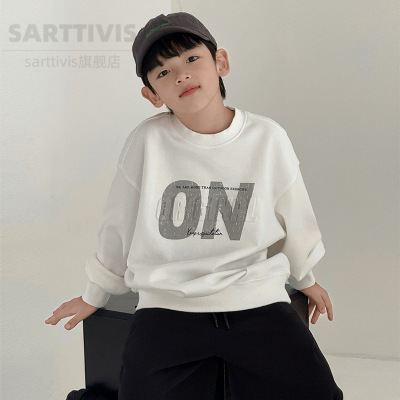 男童卫衣春秋款2026新款上衣大童春装衣服T儿童装春季痞帅长袖T恤