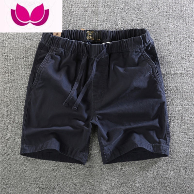 七斓欧美复古男士慢跑短裤 宽松三分裤运动跑步迷彩多色收腰抽绳