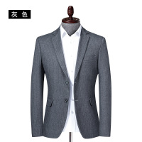 春秋新款男士条纹西装开叉韩版修身青年小西装休闲单西男