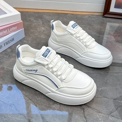 小白鞋女秋季新款学生韩版ins潮百搭厚底单鞋春秋休闲鞋