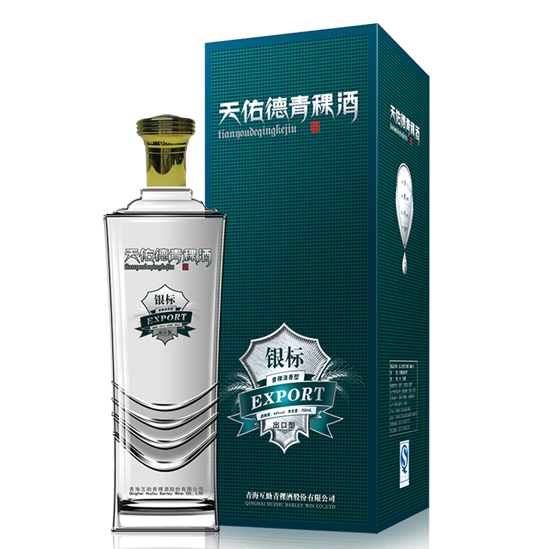 天佑德 青稞酒 出口型 银标44度 清香型白酒750ml 单瓶