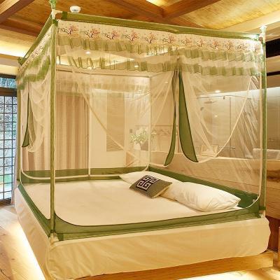 美帮汇新款家用蚊帐防摔 加密加厚 坐床拉链式1.8m床公主风1.5