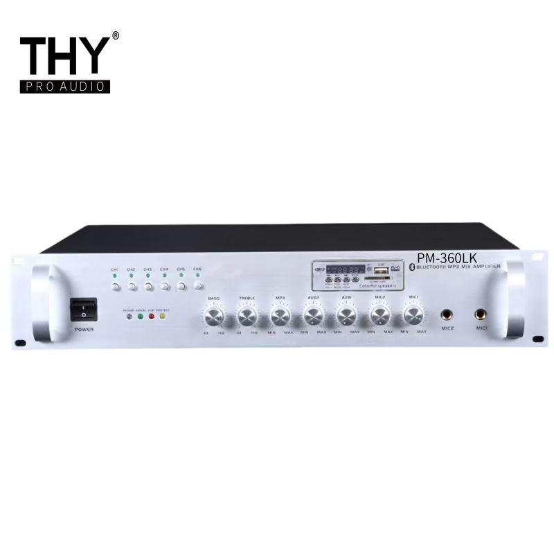 THY PRO AUDIO合并式定压功放 PM-360LK 台 银色 6分区 带USB 蓝牙 360W