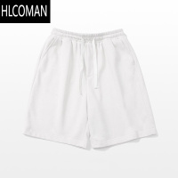 HLCOMAN美式潮牌纯色基础款休闲宽松短裤男款夏季篮球运动抽绳百搭五分裤