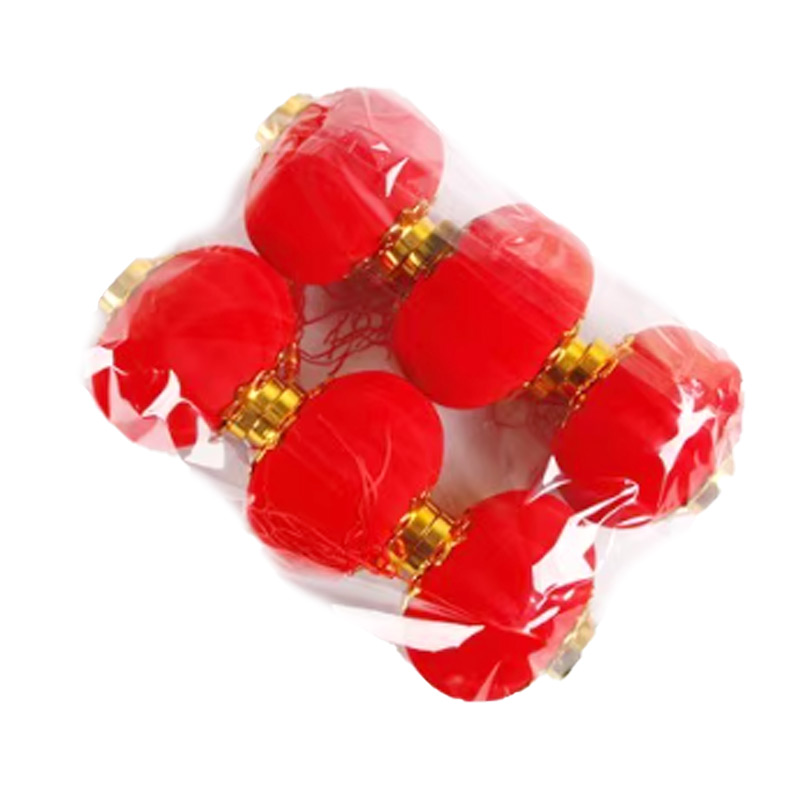 锦瑞星新年装饰 植绒小灯笼 12#6个 /包