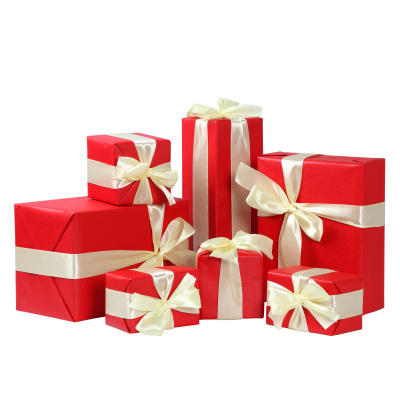 圣诞礼盒圣诞节装饰品元旦装饰礼物盒场景布置堆头美陈新年春节礼品