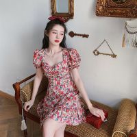 法式复古小众可甜可盐初恋裙子新款夏仙气超仙森系碎花连衣裙