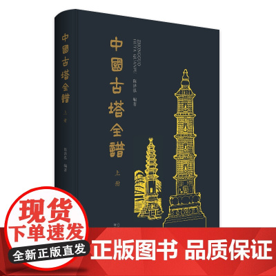 中国古塔全谱 中国建筑文化书籍 古塔文化图书 记述塔名、地点、建塔时间、形制、高度等要素黑白线条绘画古塔欣赏研究基本资料