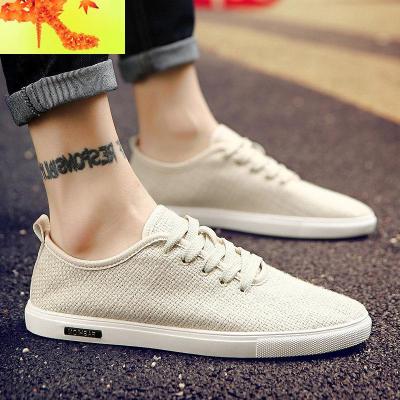 夏日亚麻布鞋老北京布鞋韩版透气百搭学生轻时尚板鞋潮流休闲简畅