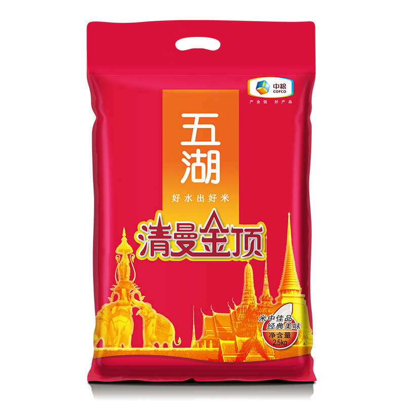 中粮 五湖清曼金顶大米2.5KG/袋