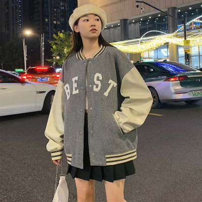 [3件8.5折212.4元,叠加优惠券]唐狮秋冬新款女棒球领棒球服外套百搭高级感减龄学院风时髦