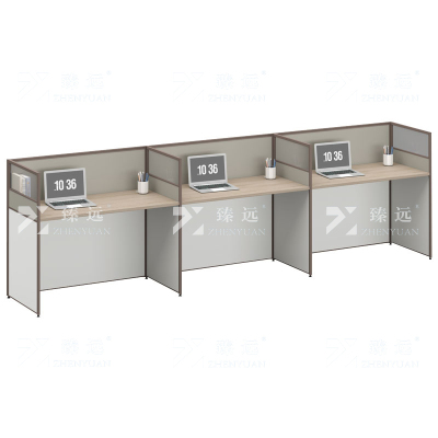 臻远 ZYGW-043职员桌办公桌屏风工作卡位 直排三人位