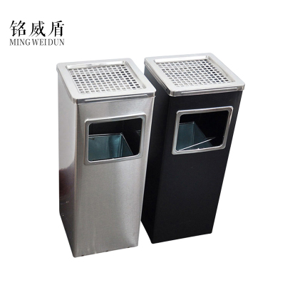 铭威盾不锈钢垃圾桶大号酒店立式烟灰缸卫生桶大堂大厅宾馆带盖公用商场