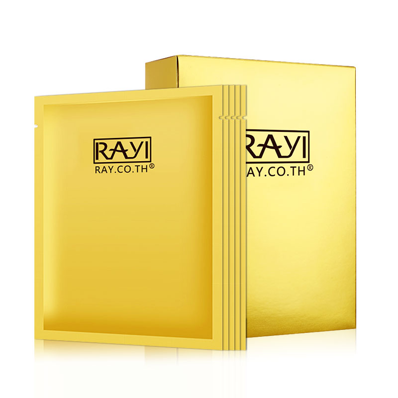 泰国芮一面膜官方旗舰店正品泰国补水保湿亮肤金色蚕丝面膜10片装1盒