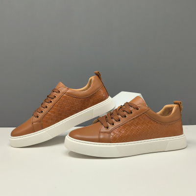 男士头层牛皮休闲鞋真皮板鞋男款潮流百搭鞋子欧洲站男鞋透气潮鞋