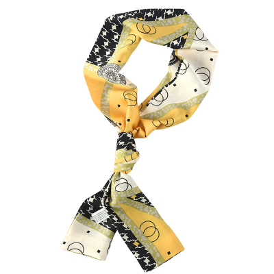 美帮汇姚晨小领巾女春秋款洋气时尚百搭装饰长条腰带小丝巾领带丝带